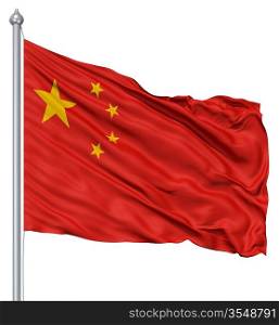 China national flag waving in the wind