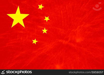 china red and yellow flag illustration, computer generated