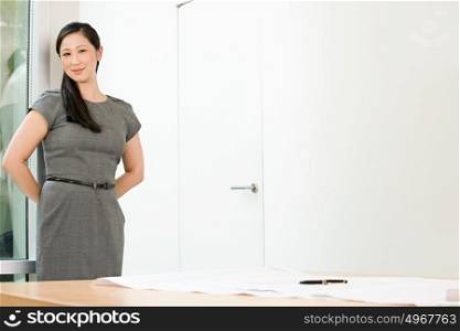 Chinese businesswoman in an office