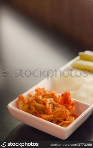 Chinese cabbage kimchi , korean food , korean barbecue side dish