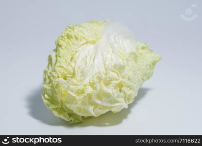 Chinese cabbage on a white background.