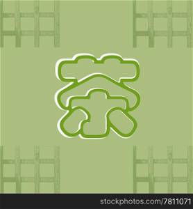 Chinese characters of TEA on abstract background