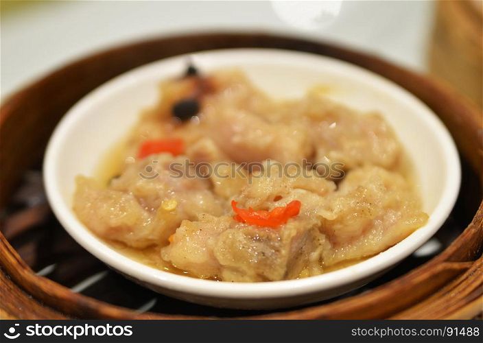 Chinese dim sum Black bean steamed pork ribs