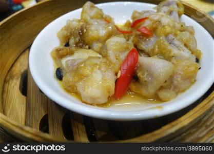 Chinese dim-sum. Delicious steamed pork ribs