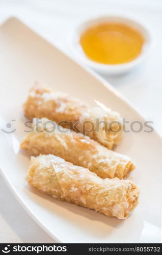 Chinese dim sum Fried Pork and shrimp EggRolls - Chinese groumet cuisine