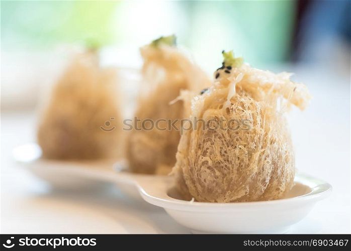 Chinese dim sum Fried taro dumplings - Chinese groumet cuisine