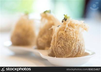 Chinese dim sum Fried taro dumplings - Chinese groumet cuisine