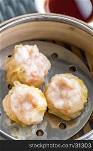Chinese dim sum Shumai - Steamed Chinese groumet cuisine