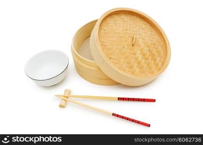 Chinese dining set isolated on the white