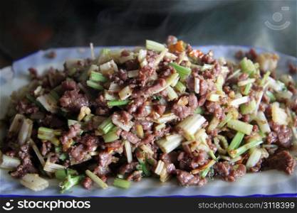Chinese dish with meat and vegetables