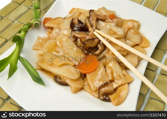 chinese dumplings with mushroom and shrimp