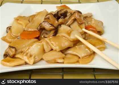 chinese dumplings with mushroom and shrimp