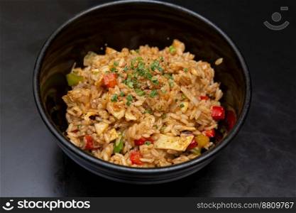 Chinese fried rice and chicken