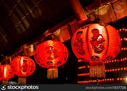 chinese lantern hang on roof