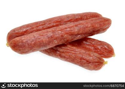Chinese sausage isolated on white background. Chinese food