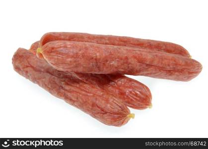 Chinese sausage isolated on white background. Chinese food