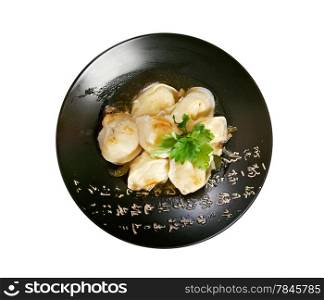 Chinese style .potato and mushrooms dumplings .Dim Sum