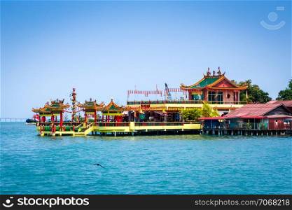 Chinese temple in George Town Chew jetty, Penang, Malaysia. Temple in George Town Chew jetty, Penang, Malaysia