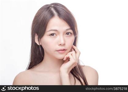 Chinese woman beauty healthy skincare concept