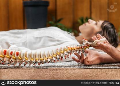Chiropractic and Osteopathy Patient Education with Flexible Spine Model. Chiropractic and Osteopathy Patient Education with Flexible Spine Model