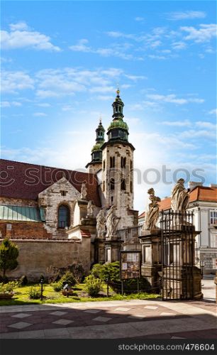 CHISINAU, MOLDOVA - APRIL 19, 2019: Facade of the Church of Saints Peter and Paul Krakow, Poland