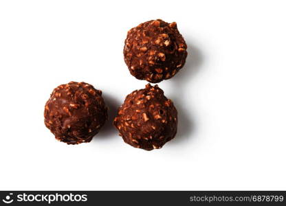 chocolate ball isolated on white