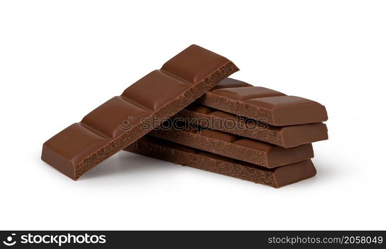 chocolate bar isolated on white background. chocolate bar