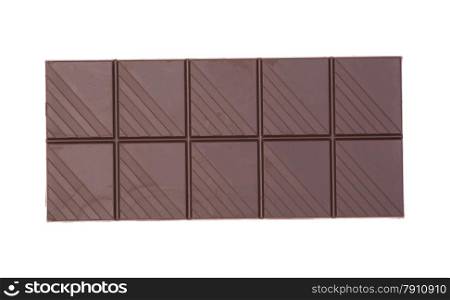 chocolate bar on a white background