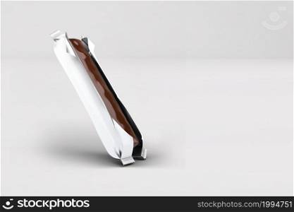 Chocolate Bar packaging blank pack empty template.Mock up.Realistic photo. 3D rendering