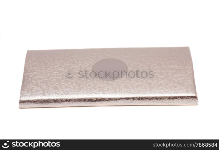 Chocolate bar wrapped in foil