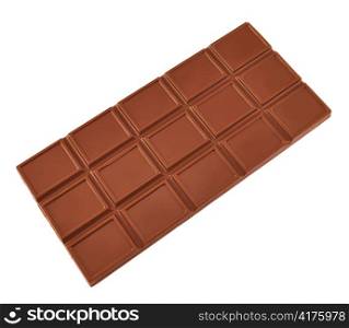 chocolate bars on white background
