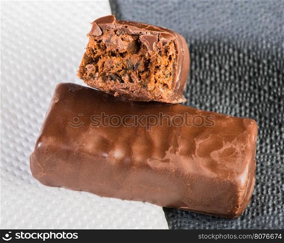 Chocolate bonbons. Close up Studio shot