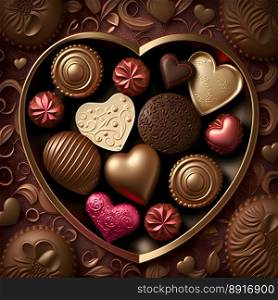 Chocolate box Valentine&rsquo;s Day - Generative ai