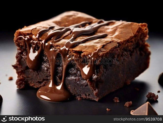 Chocolate Brownie with Melted Chocolate Chips