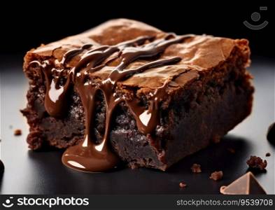 Chocolate Brownie with Melted Chocolate Chips