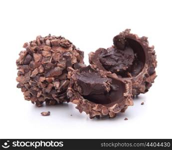 Chocolate candies isolated on white background cutout