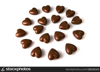 chocolate candy in the form of heart
