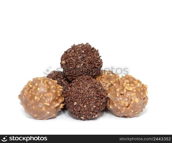 chocolate candy isolated on white