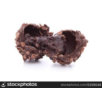 Chocolate candy isolated on white background cutout