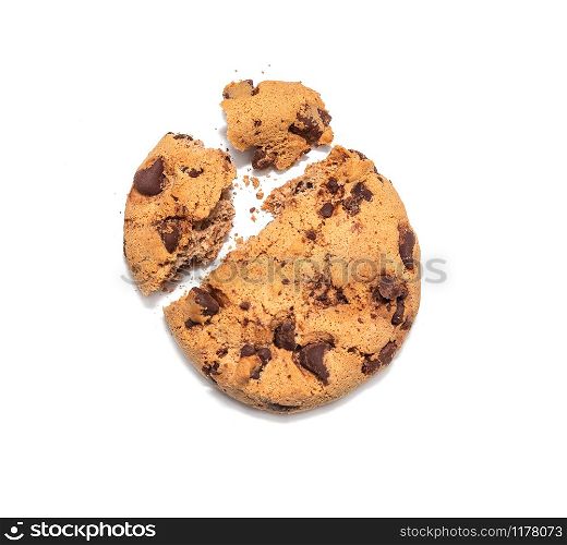 Chocolate Chip Cookie isolated on white background