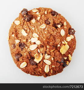 Chocolate Chip Cookie Isolated On White Background