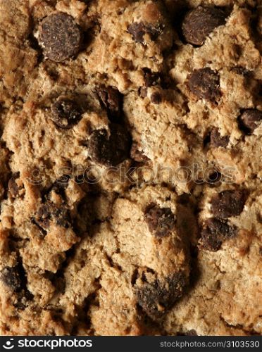 Chocolate cookie crop texture macro, extreme close up