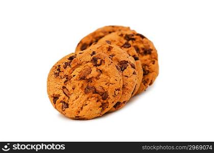 Chocolate cookies - Focus on the middle cookie