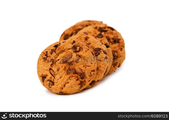 Chocolate cookies - Focus on the middle cookie