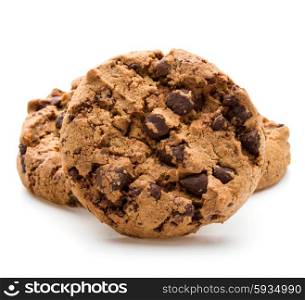 Chocolate cookies isolated on white background cutout