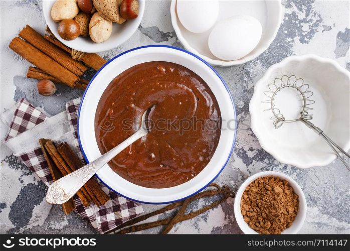 chocolate cream for pie, ingredients for keks
