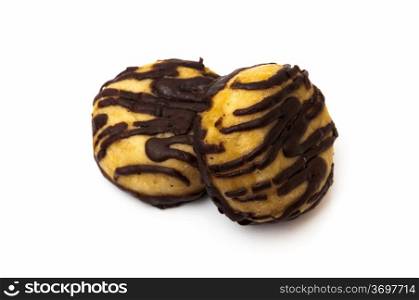 chocolate donut on a white background