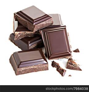 Chocolate isolated on white background