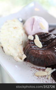 Chocolate Lava Cake with ice cream