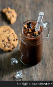Chocolate Milkshake with Cookies Topping